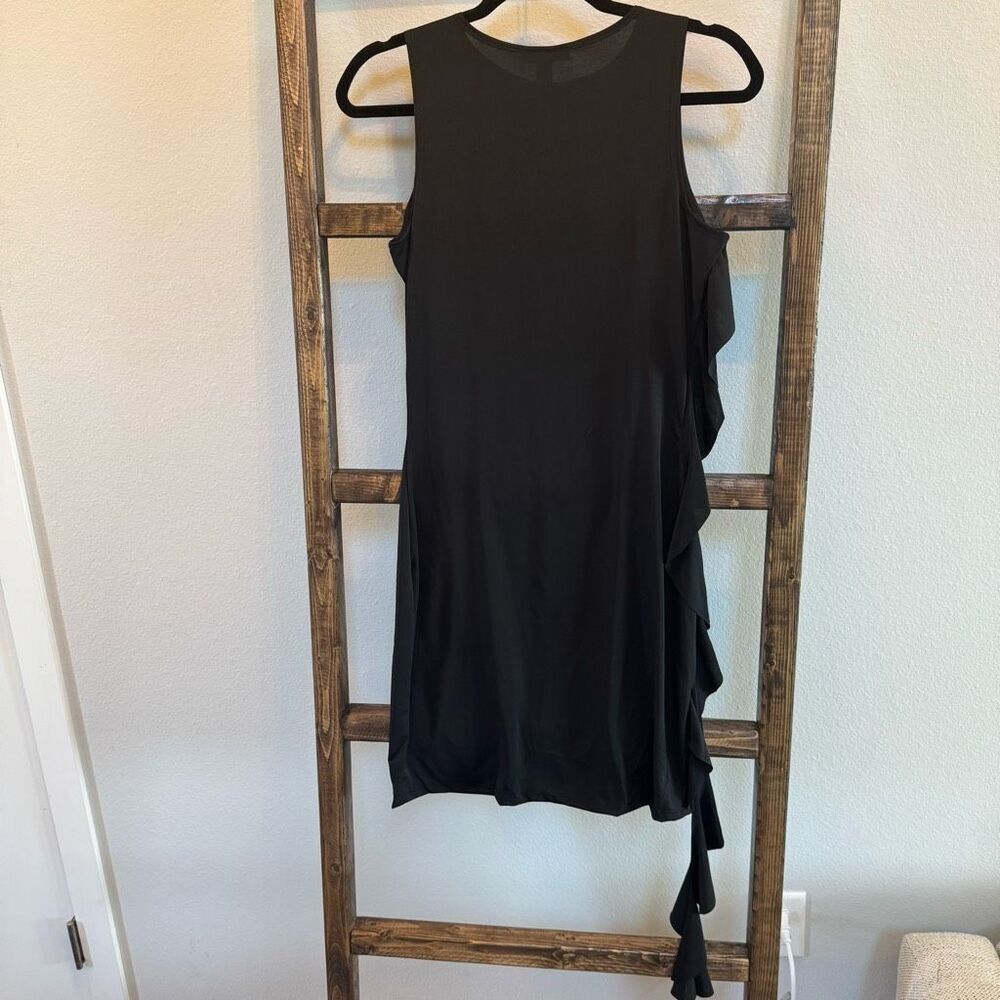 The Fashion Poet Black Ruffle Dress Medium Nwt Bodycon Cocktail Wedding Guest — image 5 of 6
